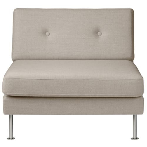 Unit10 sofamodul - Firhøj - Midtermodul - Beige/stål