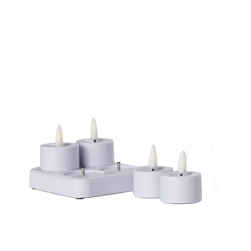 LED fyrfadslys - 4 stk. - Hvid