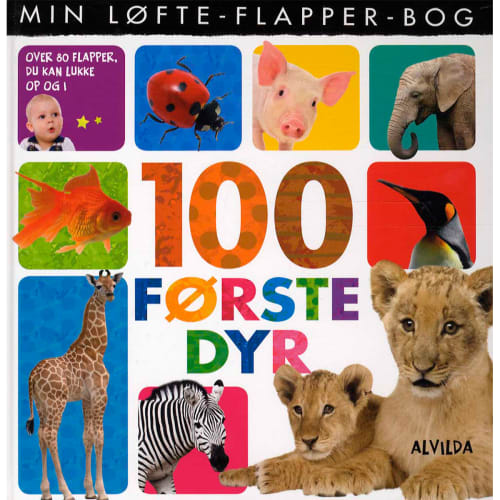 Billede af 100 første dyr - Min løfte-flapper-bog - Papbog hos Coop.dk