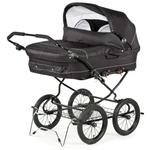 BabyTrold tvillingebarnevogn - Trille Twin - Sort