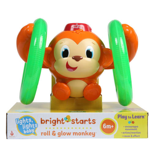 Se Bright Starts rullende og lysende abe - Roll & Glow Monkey hos Coop.dk