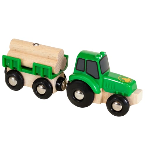 BRIO traktor med vogn og tømmer