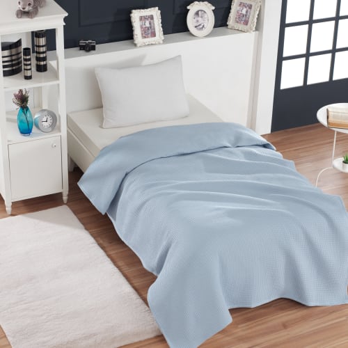 BySkagen sengetæppe - Waffel - Blå