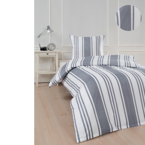 BySkagen sengetøj - Bari - Blå/Hvid