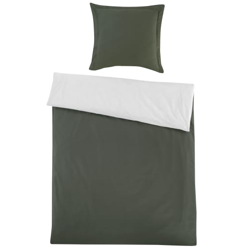 BySkagen sengetøj - Sif - Mørkegrøn/creme
