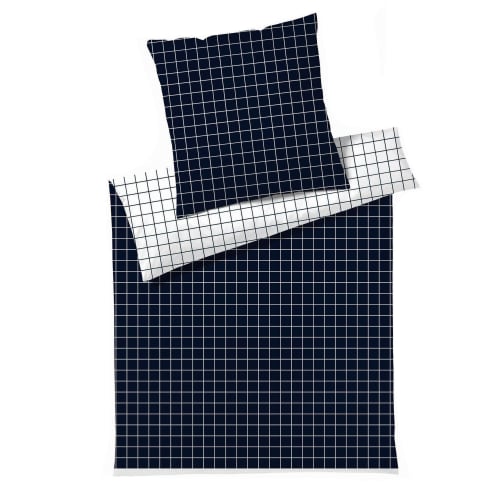 BySkagen sengetøj – Victoria – Mørkeblå/hvid