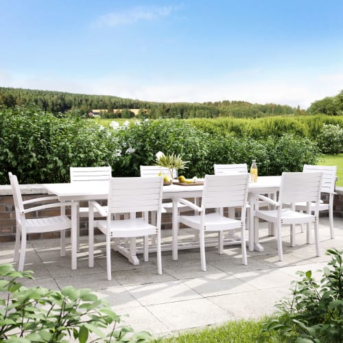 Coop Liva XL havemøbelsæt med 8 stole - Hvid