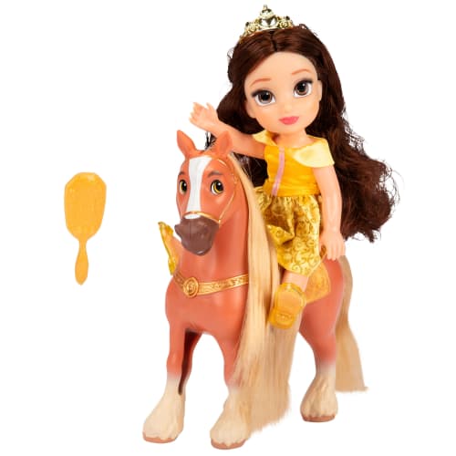Billede af Disney prinsesse og hest - Belle og Philippe