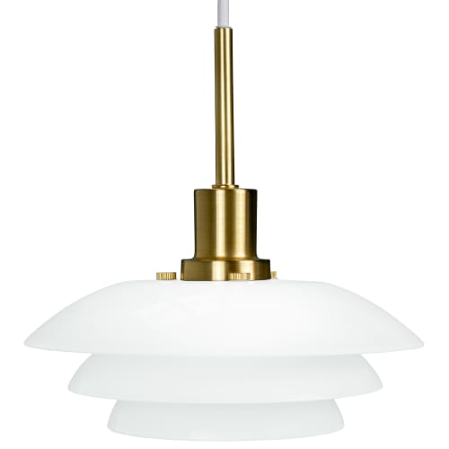 Dyberg Larsen pendel - DL20 - Messing/opalhvid