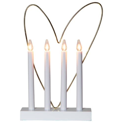 Eglo julefigur - Glossy Heart - Hvid