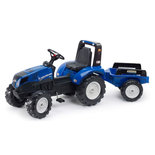 Falk traktor med vogn - New Holland T8 - Blå