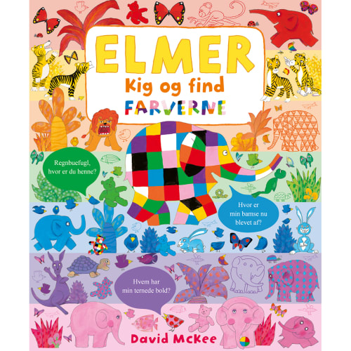 Farverne - Elmer kig og find - Indbundet