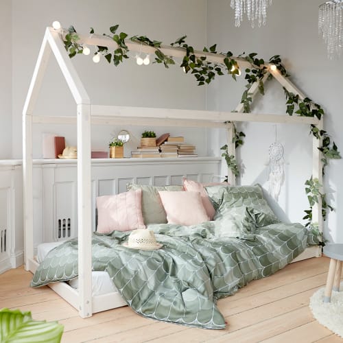 Billede af Flexa juniorseng med husstel - Cottage - White washed