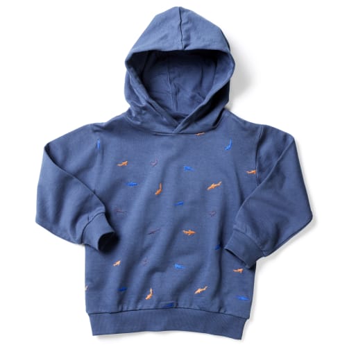 Friends hoodie - Blå med hajprint