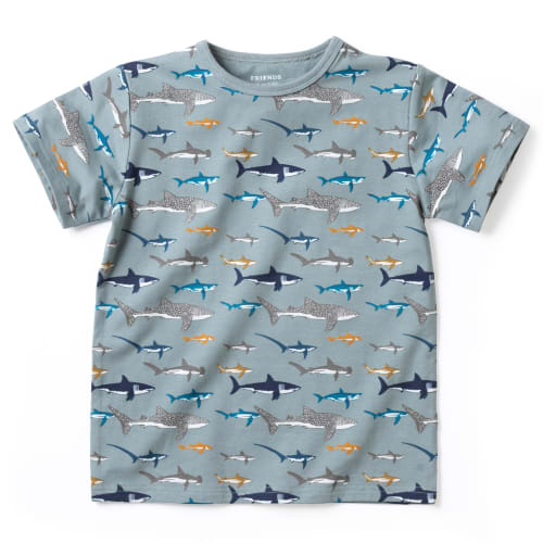 Friends t-shirt - Grå med hajprint