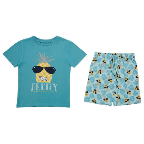 Friends t-shirt og shorts - Blå med ananas