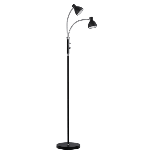 Halo Design gulvlampe - Hudson - 2 arme - Sort