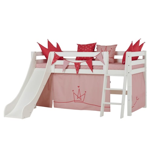 Hoppekids halvhøj juniorseng med rutsjebane - ECO Luxury - Princess