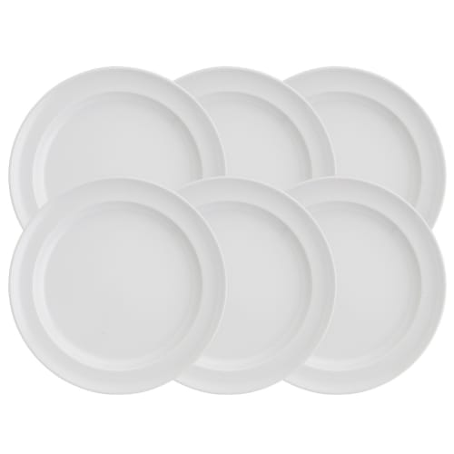 Billede af Hvidpot tallerkener - 6 stk.