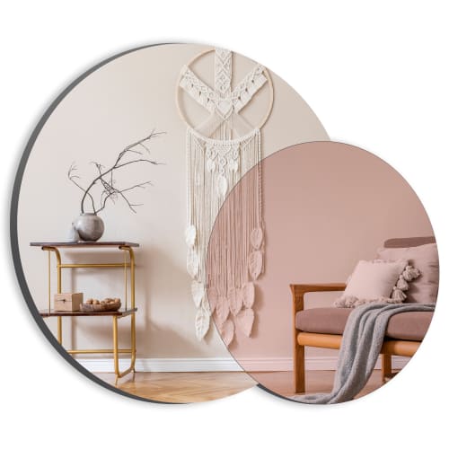 Incado spejl - Modern Mirrors - Silver/Rose Gold