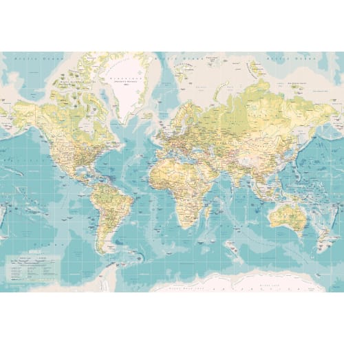 Billede af Incado verdenskort - Retro