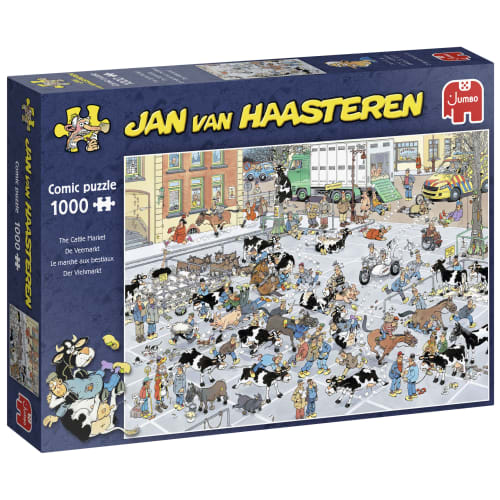 Jan van Haasteren puslespil - Kvægmarked
