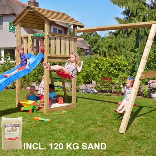 Jungle Gym Cottage legetårn med gyngemodul