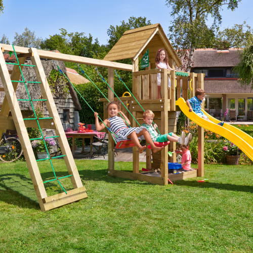 Jungle Gym Cubby legetårn med klatremodul