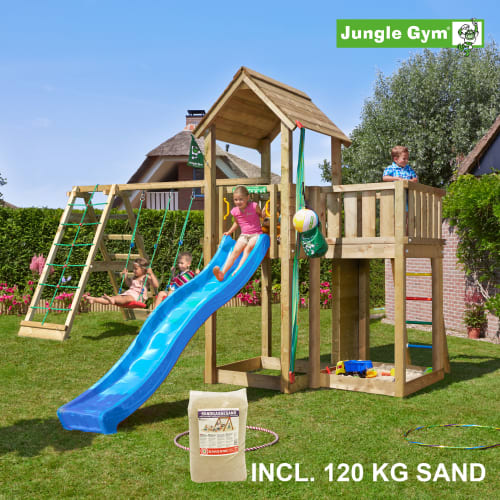 Jungle Gym Mansion legetårn med klatremodul