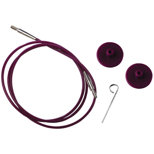 KnitPro kabel til udskiftelige rundpinde - Rosa - 100 cm