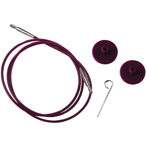 KnitPro kabel til udskiftelige rundpinde - Rosa - 120 cm