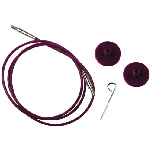 KnitPro kabel til udskiftelige rundpinde - Rosa - 60 cm