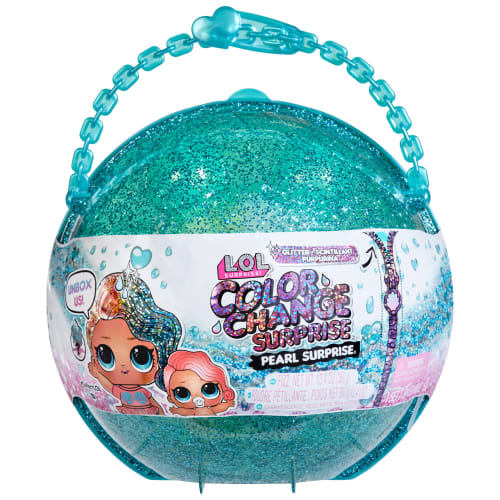 Se L.O.L. dukke i perle - Glitter Color Change Pearl Surprise - Blå hos Coop.dk