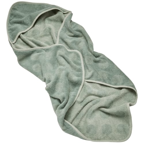 Leander babyhåndklæde – Matty Hoodie – Sagegreen