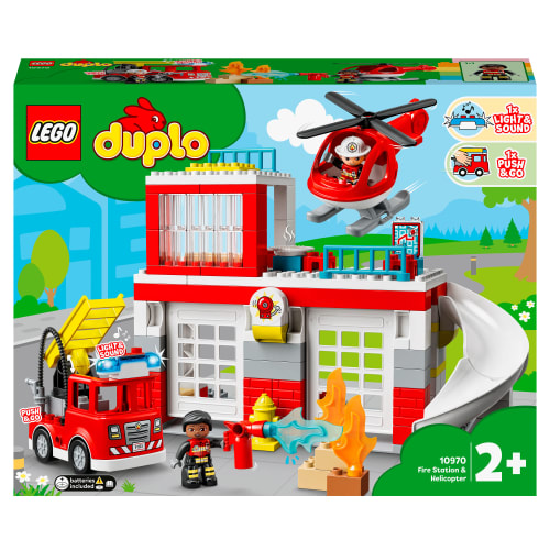 LEGO DUPLO Brandstation og helikopter