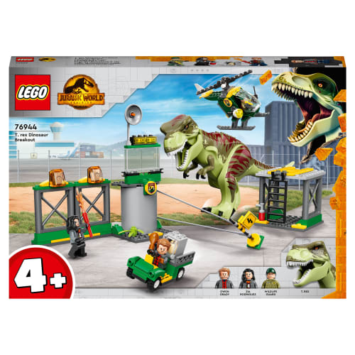 LEGO Jurassic World T. rex på dinosaurflugt