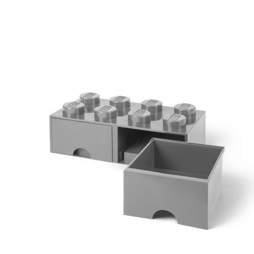 Billede af LEGO opbevaringskasse med 2 skuffer - Grå