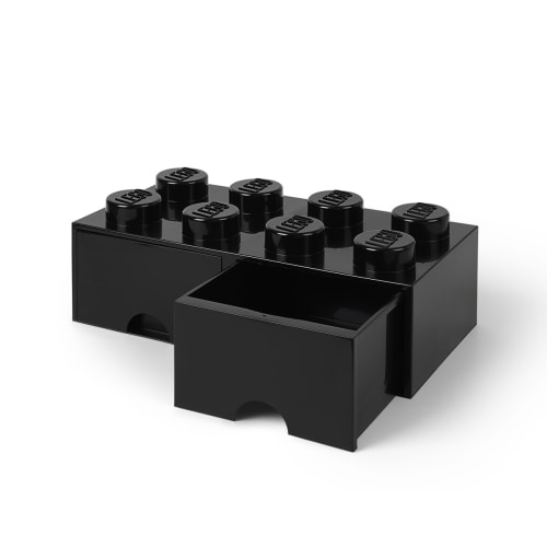 LEGO opbevaringskasse med 2 skuffer - Sort