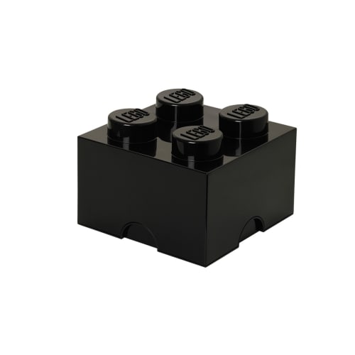 LEGO opbevaringskasse med 4 knopper - Sort