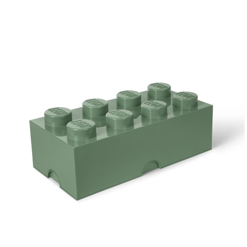 LEGO opbevaringskasse med 8 knopper - Grøn