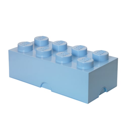 4: LEGO opbevaringskasse med 8 knopper - Lyseblå