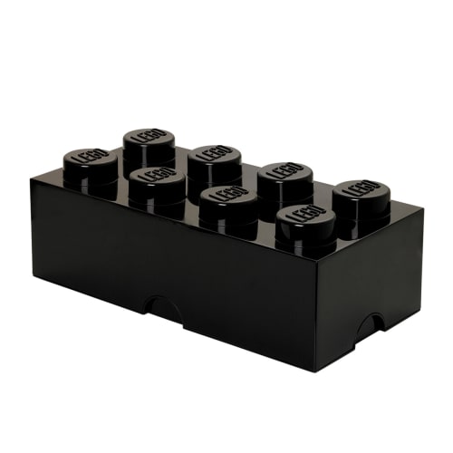 6: LEGO opbevaringskasse med 8 knopper - Sort