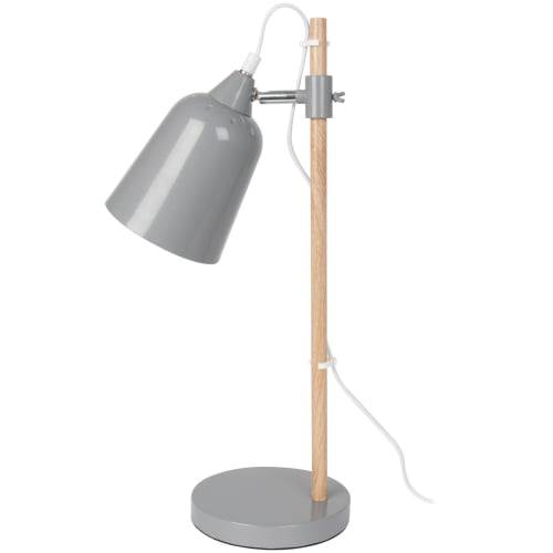 Leitmotiv bordlampe - Wood-Like - Grå
