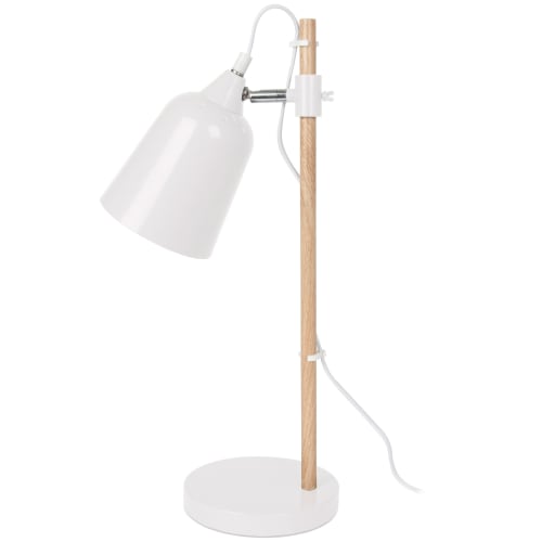 Leitmotiv bordlampe - Wood-Like - Hvid