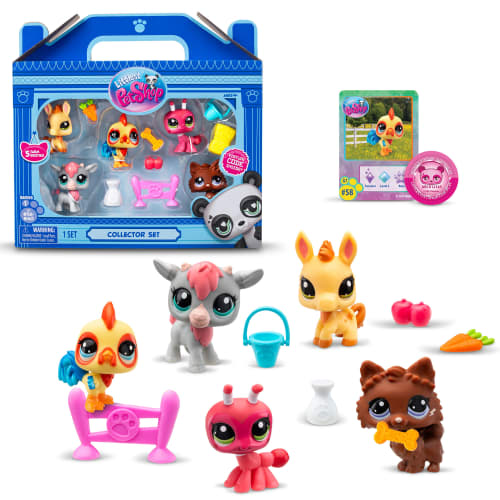 Littlest Pet Shop legesæt - Med 5 kæledyr