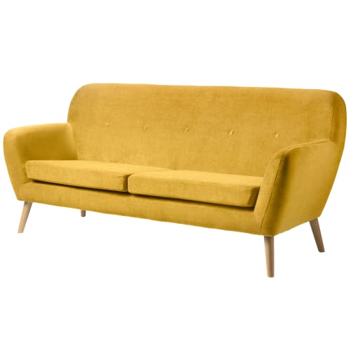 Living&more 3 pers. sofa - Vigga - Mustard