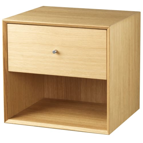 Living&more reol med skuffe - The Box - 37 x 39,4 x 34 cm - Eg