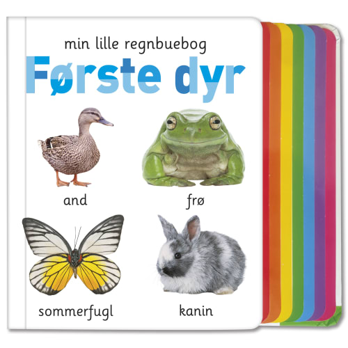 Min Lille Regnbuebog - Første Dyr - Papbog