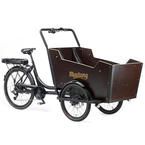Mustang Cargo Electric 26"" el-ladcykel med 9 gear - Black