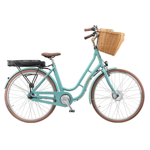 Se Mustang Urban Electric 28" elcykel med 7 gear - Mint green hos Coop.dk